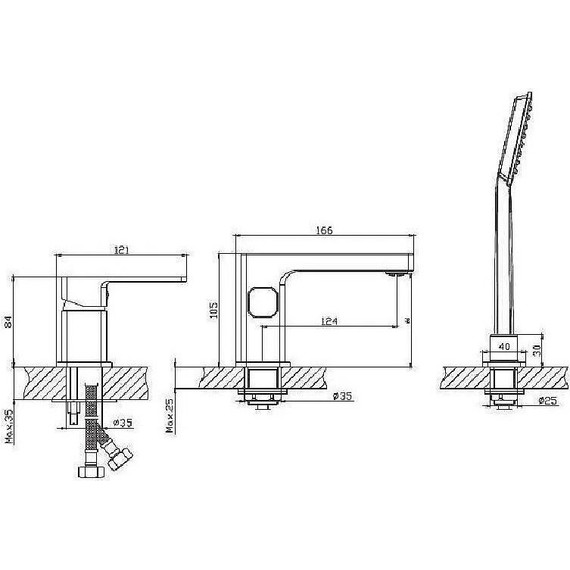 Смеситель для ванны Haiba HB80615 - фото, картинка 2 Смеситель для ванны Haiba HB80615 - фото 2