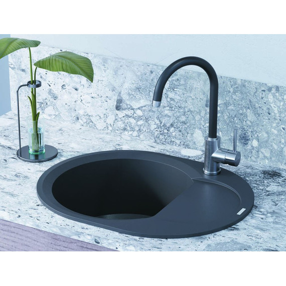 Кухонная мойка Omoikiri Sakaime 60E-GR 4993544, leningrad grey, Цвет производителя: Leningrad Grey - фото 2