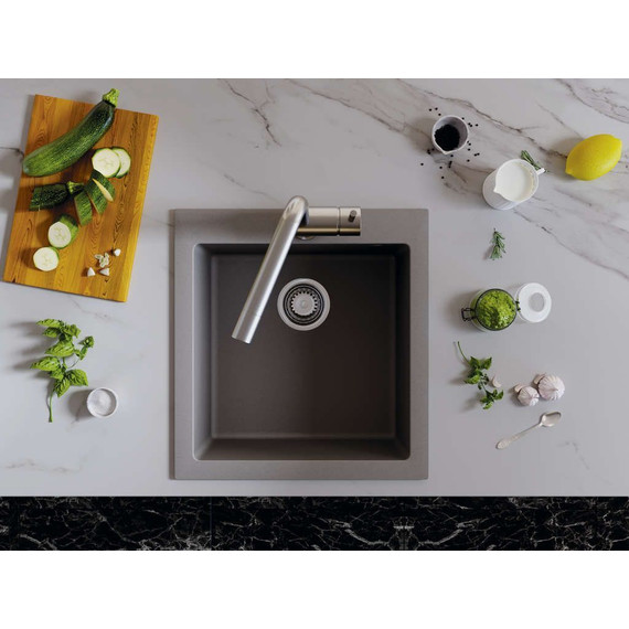 Кухонная мойка Omoikiri Bosen 47-GR 4993594, leningrad grey, Цвет производителя: Leningrad Grey - фото 2