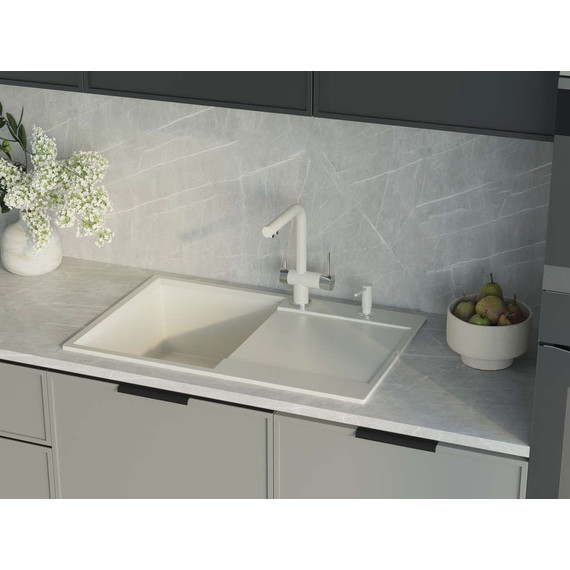 Кухонная мойка Omoikiri Daisen 78T-WH 4993522, белый, Цвет производителя: белый - фото 3