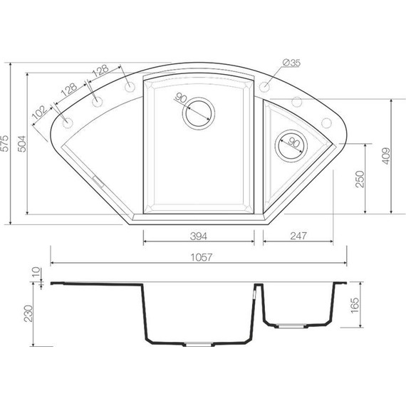 Кухонная мойка Omoikiri Sakaime 105С-GR 4993576, leningrad grey, Цвет производителя: Leningrad Grey - фото 2