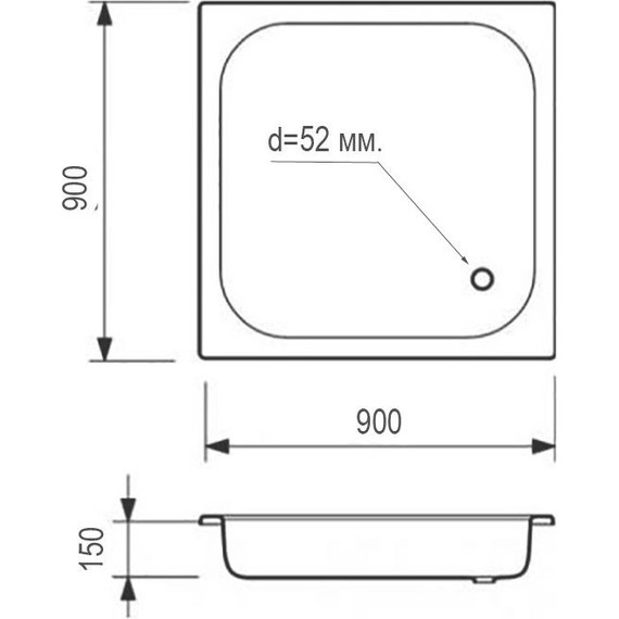 Поддон стальной ВИЗ Antika 90x90 см APS-90101 - фото 4
