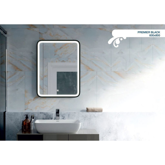 Зеркало Mirsant Premier black 60 см, чёрный - фото, картинка 2 Зеркало Mirsant Premier black 60 см, чёрный - фото 2