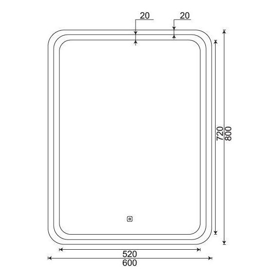 Зеркало Mirsant Premier black 60 см, чёрный - фото, картинка 3 Зеркало Mirsant Premier black 60 см, чёрный - фото 3