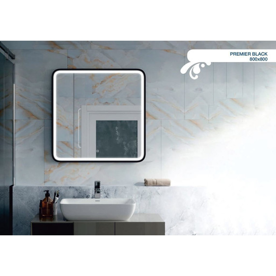 Зеркало Mirsant Premier black 80 см, чёрный - фото, картинка 2 Зеркало Mirsant Premier black 80 см, чёрный - фото 2