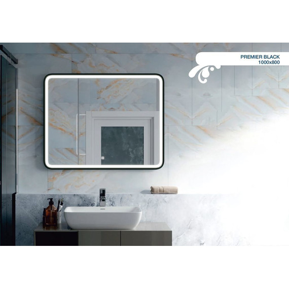 Зеркало Mirsant Premier black 100 см, чёрный - фото 2
