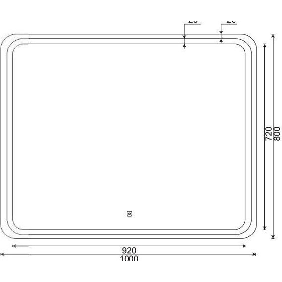 Зеркало Mirsant Premier black 100 см, чёрный - фото 3