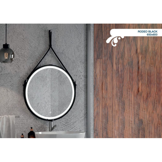 Зеркало Mirsant Rodeo black 65 см, чёрный - фото, картинка 2 Зеркало Mirsant Rodeo black 65 см, чёрный - фото 2