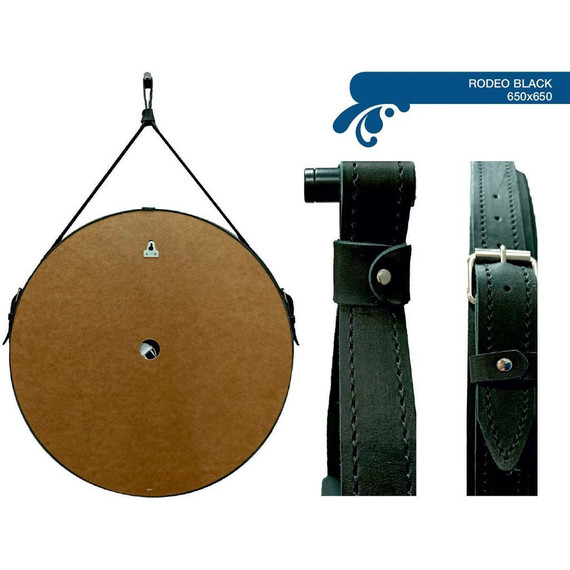 Зеркало Mirsant Rodeo black 65 см, чёрный - фото, картинка 3 Зеркало Mirsant Rodeo black 65 см, чёрный - фото 3