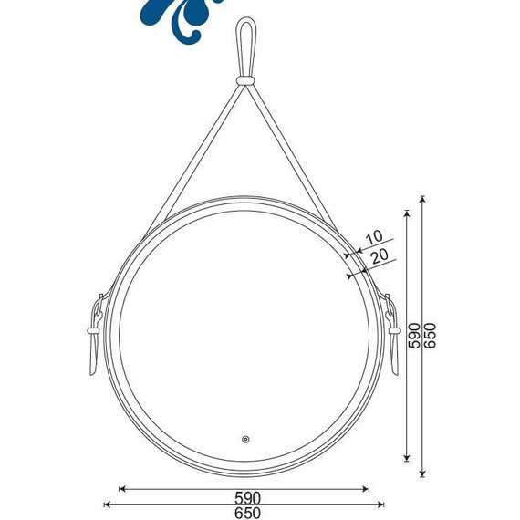 Зеркало Mirsant Rodeo black 65 см, чёрный - фото, картинка 4 Зеркало Mirsant Rodeo black 65 см, чёрный - фото 4
