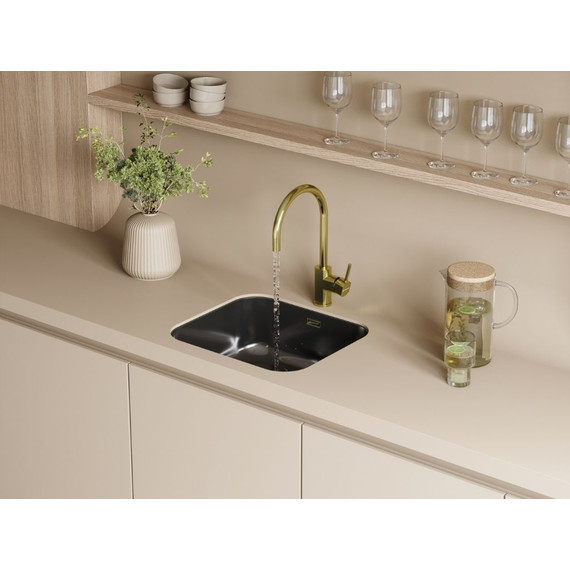 Мойка кухонная Omoikiri Omi 49-U/I-GM (4993073) 0,8 мм, вороненая сталь, Цвет производителя: вороненая сталь - фото 4