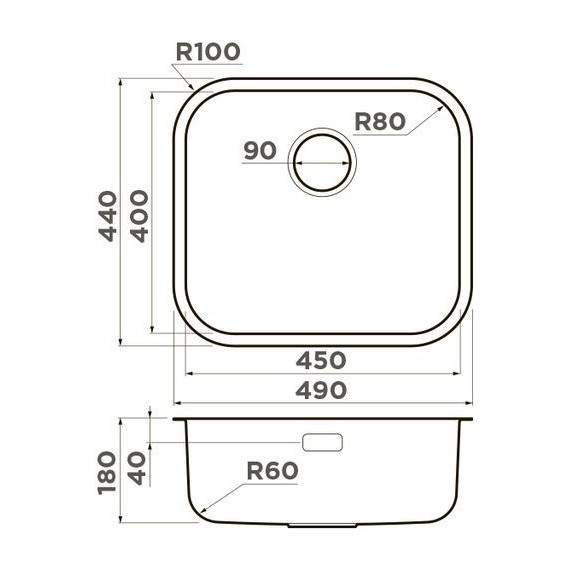 Мойка кухонная Omoikiri Omi 49-U/I-GM (4993073) 0,8 мм, вороненая сталь, Цвет производителя: вороненая сталь - фото 5