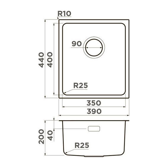Мойка кухонная Omoikiri Tadzava 39-U/I-GM (4993079) 1 мм, вороненая сталь, Цвет производителя: вороненая сталь - фото 2