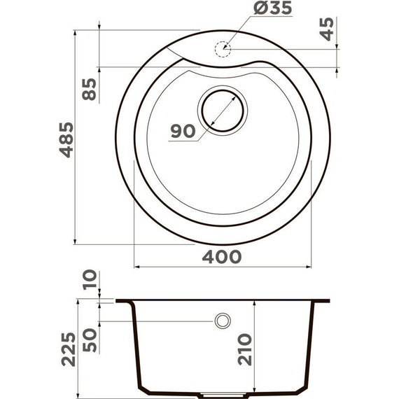 Кухонная мойка Omoikiri Yasugata 48R-GR 4993547, leningrad grey, Цвет производителя: Leningrad Grey - фото 2