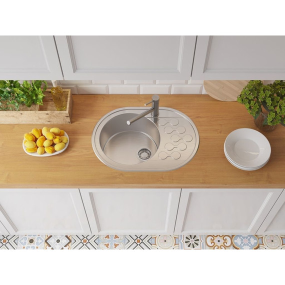 Мойка кухонная Omoikiri Kasumigaura 65-IN (4993727) 0,8 мм, Цвет производителя: нержавеющая сталь - фото 4