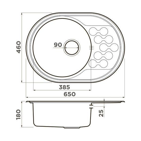 Мойка кухонная Omoikiri Kasumigaura 65-IN (4993727) 0,8 мм, Цвет производителя: нержавеющая сталь - фото 5