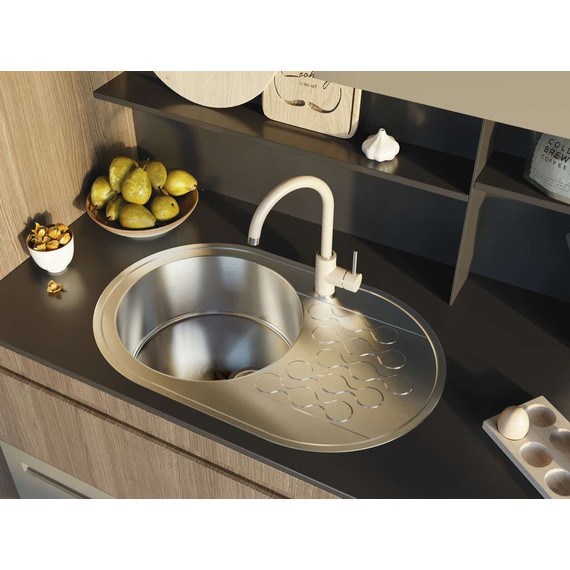 Мойка кухонная Omoikiri Kasumigaura 77-IN (4993728) 0,8 мм, Цвет производителя: нержавеющая сталь - фото 3