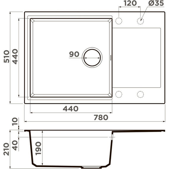 Кухонная мойка Omoikiri Daisen 78-LB-BE 4993686, ваниль - фото 2