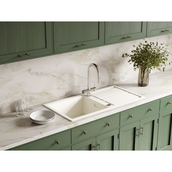 Кухонная мойка Omoikiri Kitagawa 100-WH 4993787, белый, Цвет производителя: белый - фото 2