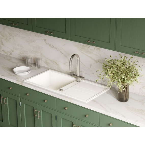 Кухонная мойка Omoikiri Kitagawa 100-WH 4993787, белый, Цвет производителя: белый - фото 3