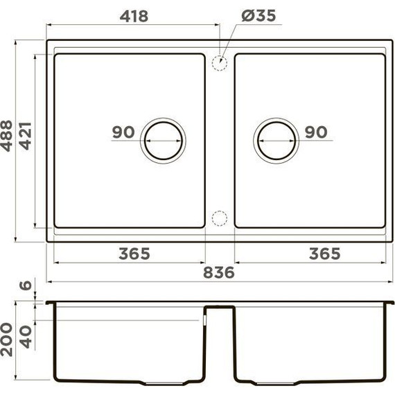 Кухонная мойка Omoikiri Kitagawa 83-2-U-WH 4993809, белый, Цвет производителя: белый - фото 2
