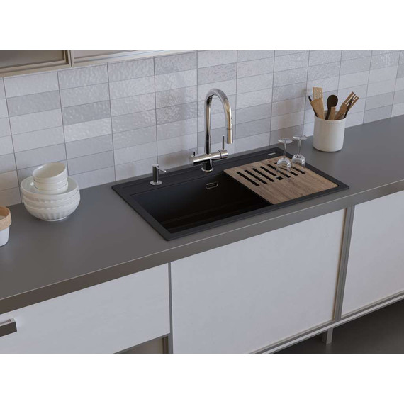 Кухонная мойка Omoikiri Kitagawa 86-LB-GB 4993794, графит, Цвет производителя: графит - фото 2