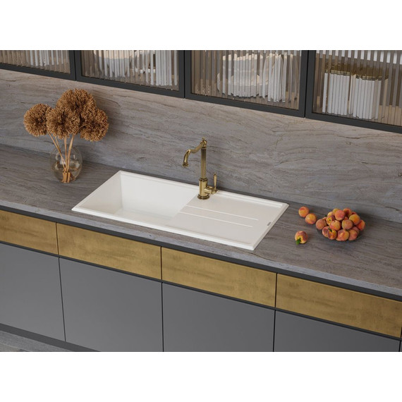 Кухонная мойка Omoikiri Tedori 100-WH 4993919, белый, Цвет производителя: белый - фото 3