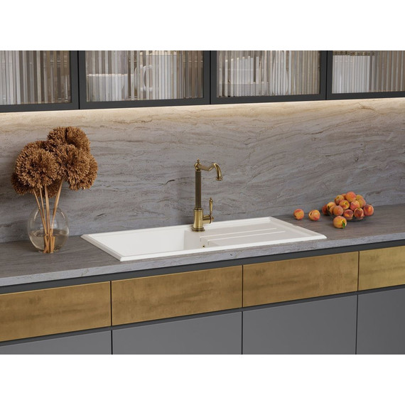 Кухонная мойка Omoikiri Tedori 100-WH 4993919, белый, Цвет производителя: белый - фото 4