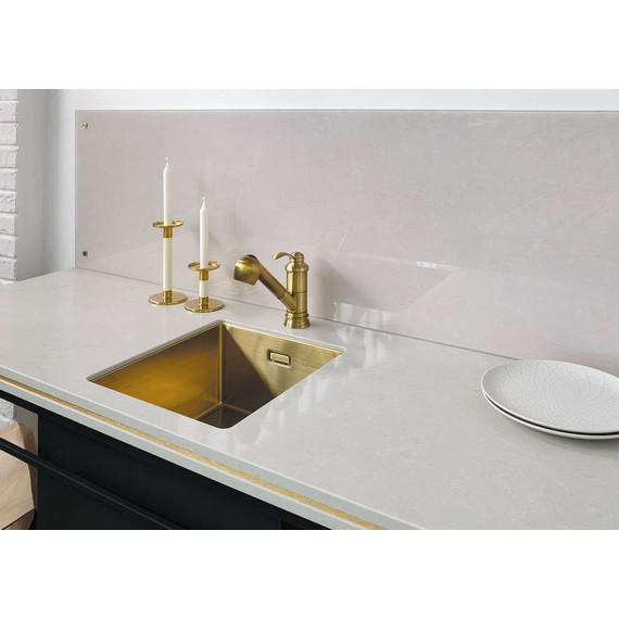 Мойка кухонная Omoikiri Taki 38-U/IF-LG (4973092) 1,2 мм, светлое золото, Цвет производителя: светлое золото - фото 2