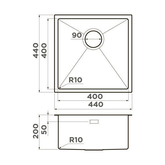 Мойка кухонная Omoikiri Taki 44-U/IF-GM (4973521) 1,2 мм, вороненая сталь, Цвет производителя: вороненая сталь - фото 4
