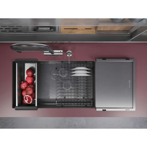 Мойка кухонная Omoikiri Taki 74-U/IF-GM (4993498) 1,2 мм, вороненая сталь, Цвет производителя: вороненая сталь - фото 3