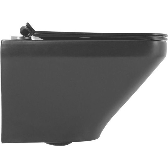 Унитаз подвесной безободковый BelBagno Sela BB3201CHR-MB, чёрный матовый, Цвет производителя: чёрный матовый - фото 3