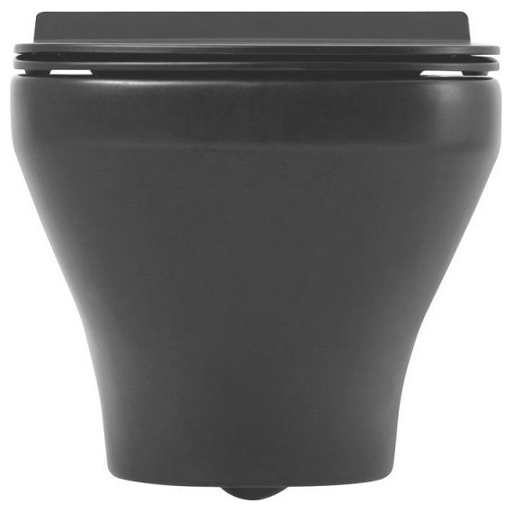 Унитаз подвесной безободковый BelBagno Sela BB3201CHR-MB, чёрный матовый, Цвет производителя: чёрный матовый - фото 5