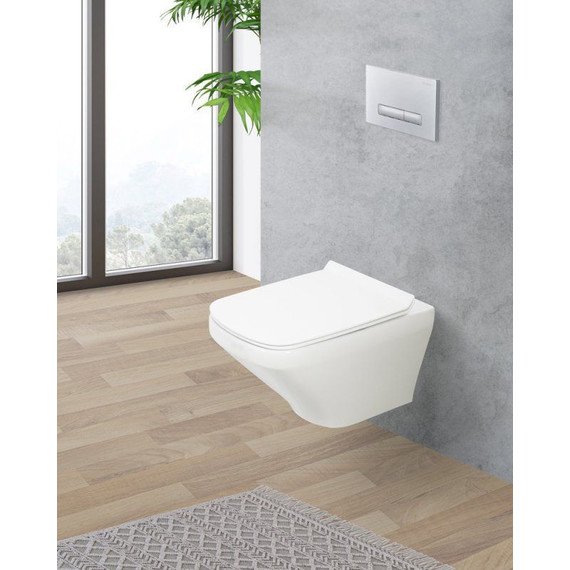 Унитаз подвесной безободковый BelBagno Sela BB3201CHR, Цвет производителя: белый - фото 2
