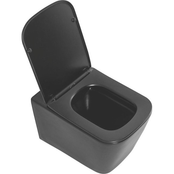 Унитаз подвесной безободковый BelBagno Ardente-C BB3202CHR-MB, чёрный матовый, Цвет производителя: чёрный матовый - фото 3