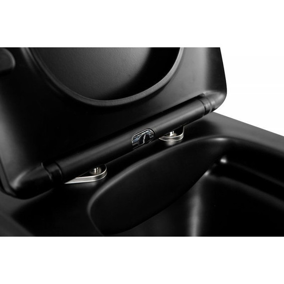 Унитаз подвесной безободковый BelBagno Ardente-C BB3202CHR-MB, чёрный матовый, Цвет производителя: чёрный матовый - фото 9