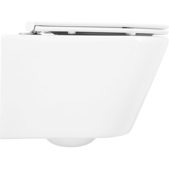 Унитаз подвесной безободковый BelBagno Tre BB8001CHR/SC с крышкой микролифт - фото 9