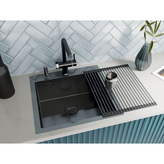 Ролл-мат для кухонной мойки Omoikiri ROLL-01-GM 4997002, вороненая сталь - фото 2