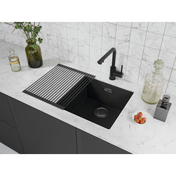 Ролл-мат для кухонной мойки Omoikiri ROLL-01 Silicone-BL 4997006, чёрный - фото 2