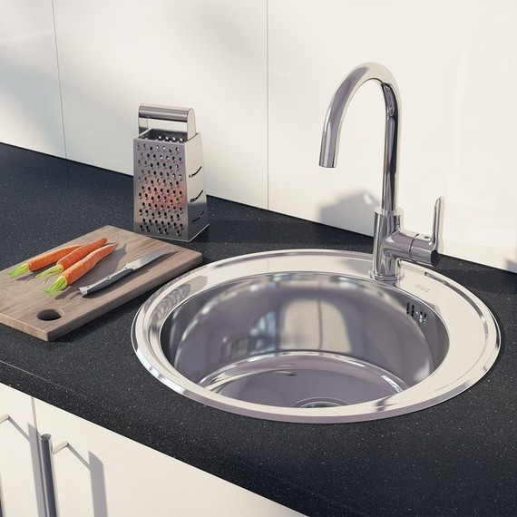 Кухонная мойка Iddis Basic BAS51P0i77 0,6 мм, сталь - фото 3