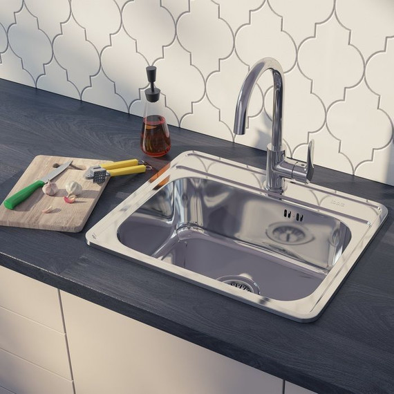 Кухонная мойка Iddis Basic BAS53P0i77 0,6 мм, сталь - фото 3
