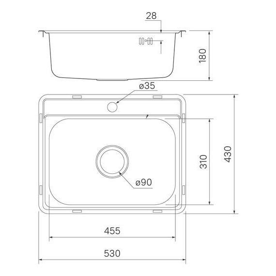 Кухонная мойка Iddis Basic BAS53P0i77 0,6 мм, сталь - фото 4
