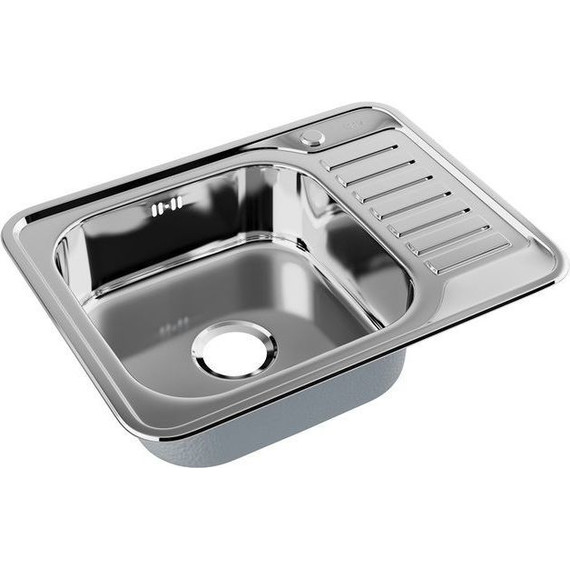 Кухонная мойка Iddis Basic BAS65PLi77 0,6 мм, сталь R - фото 2