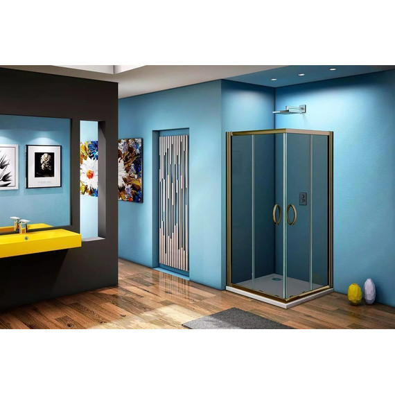 Душевое ограждение Bas Jazz CR-90-B-BR 90x90 см, бронза/тонированное - фото 3