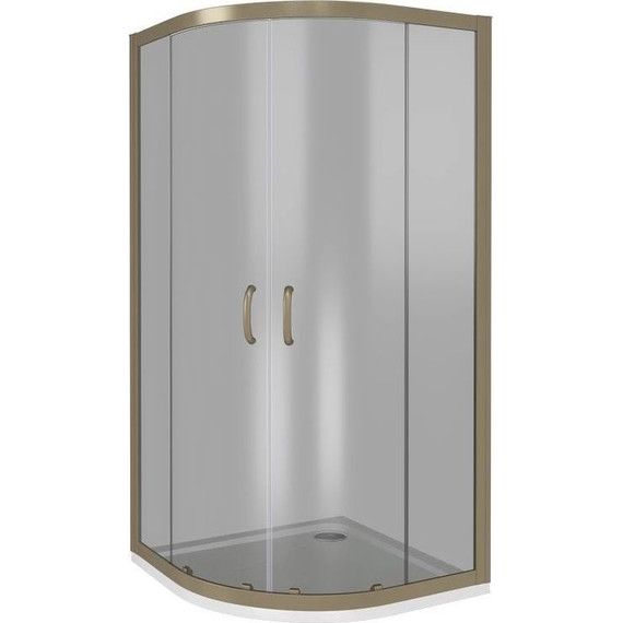 Душевое ограждение Bas Jazz R-90-B-BR 90x90 см, бронза/тонированное - фото 