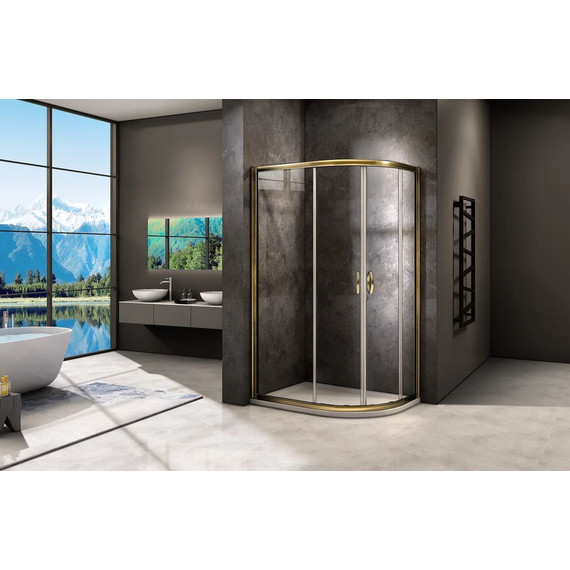 Душевое ограждение Bas Jazz R-120-B-BR 120x80 см, бронза/тонированное - фото 3