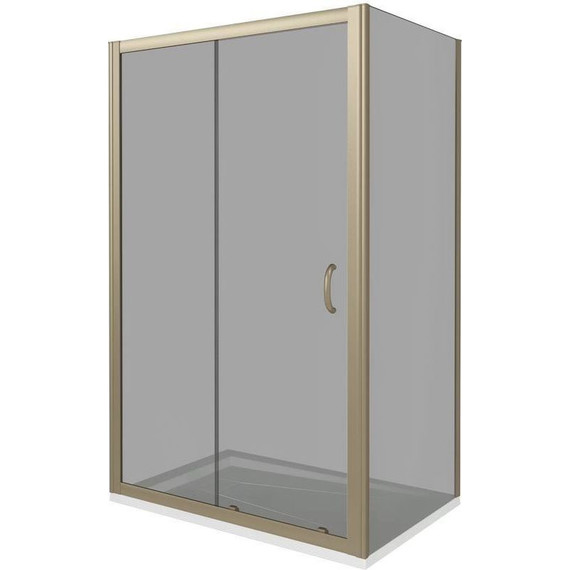Душевое ограждение Bas Jazz WTW-120-B-BR+SP-90-B-BR 120x90 см, бронза/тонированное - фото 