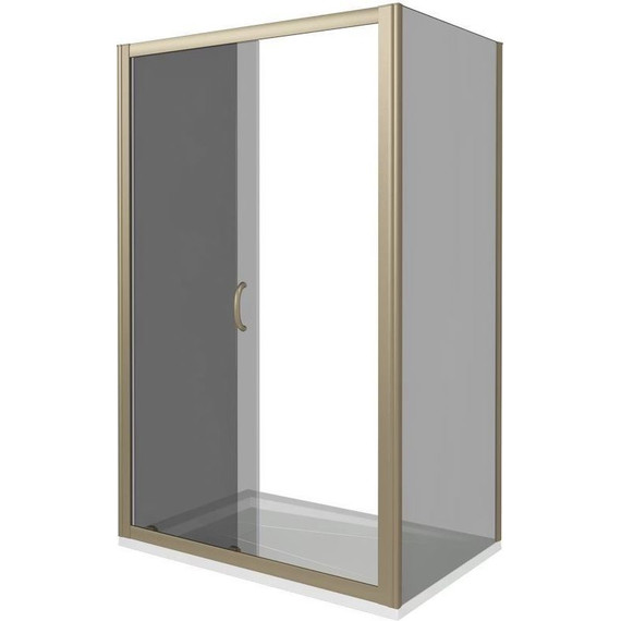 Душевое ограждение Bas Jazz WTW-110-B-BR+SP-80-B-BR 110x80 см, бронза/тонированное - фото 2