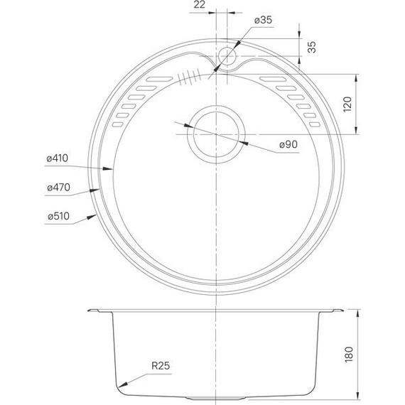 Кухонная мойка Iddis Suno SUN51S0i77 0,8 мм, сатин - фото 3
