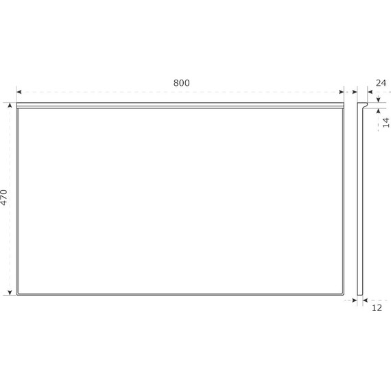 Столешница Bas 80 см, чёрный глянцевый - фото 7